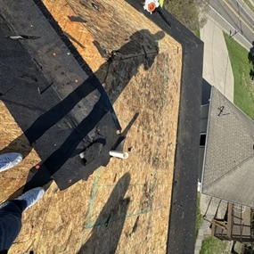 Roof prepared for new decking installation and insulation upgrades